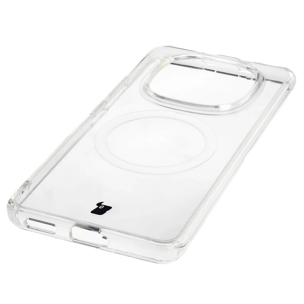 Zintegrowane przyciski, wycięcia i hybrydowy materiał w etui Bizon Case CrystalO do Xiaomi Redmi Note 15 / Xiaomi POCO M8 5G
